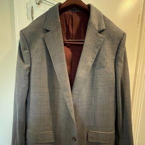 Bonobos Jetsetter Blazer in Grey with Blue Checker, Slim fit size 44 Reg